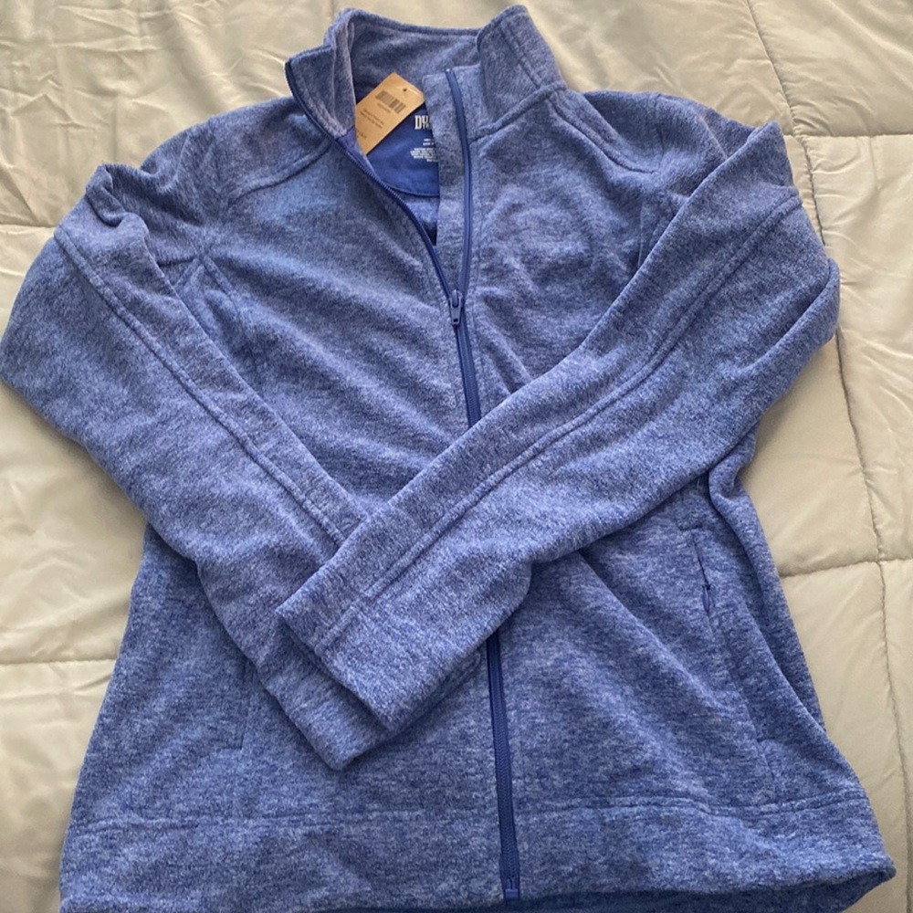Duluth Trading blue zip up fleece